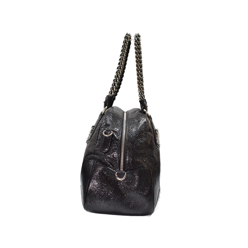 Prada Leather Tote Shoulder Bag Black